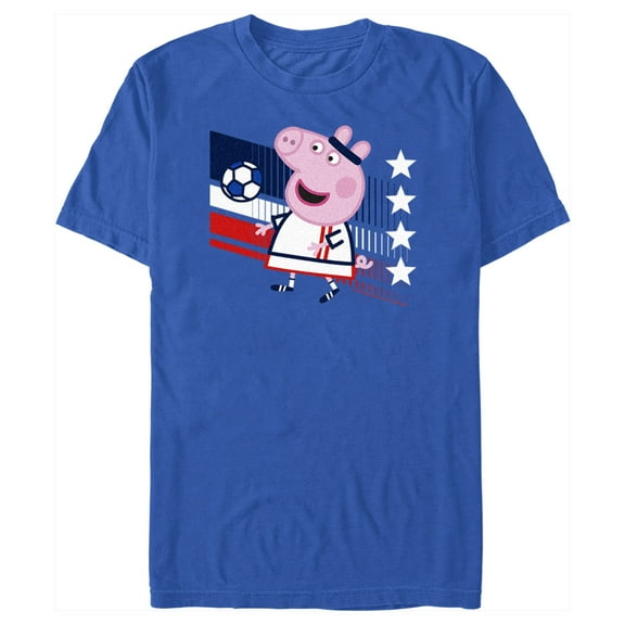 Men's Peppa Pig France Soccer  Graphic T-Shirt