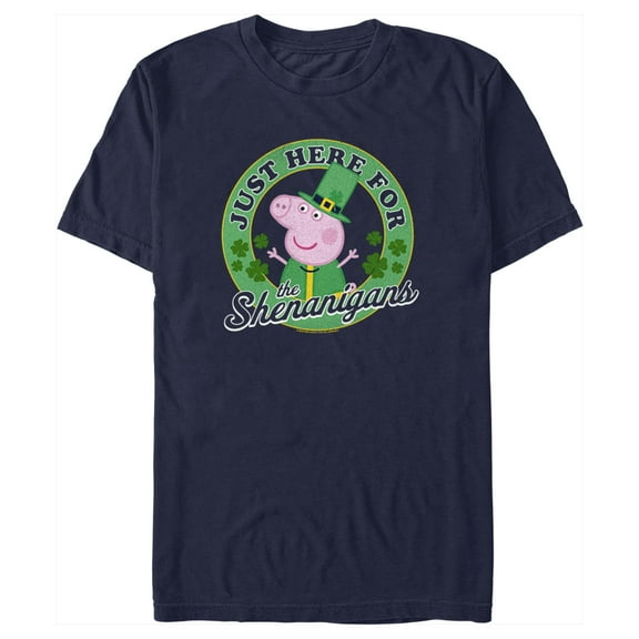 Men's Peppa Pig Just Here for the Shenanigans  Graphic T-Shirt