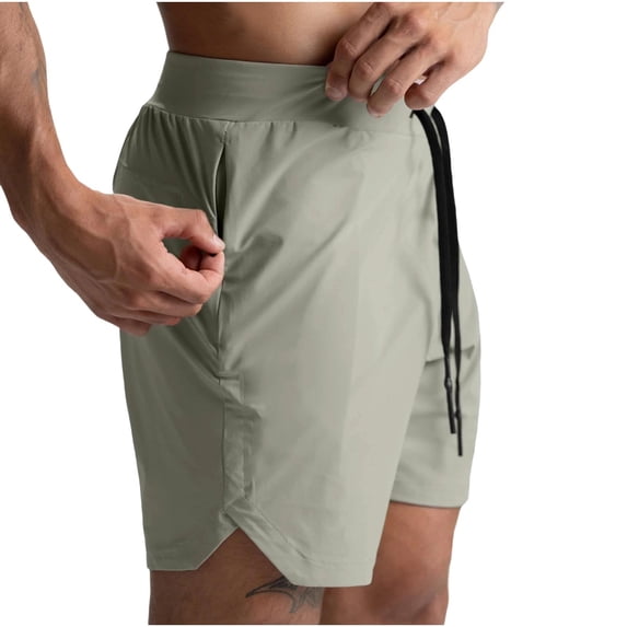 Men's Performance Athletic Shorts 5" Inseam Workout Short Pants with Back Zipper Pockets & Towel Loop, Quick Dry Lightweight Training Bottoms for Fitness