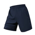 thumbnail image 1 of Men's Performance Athletic Shorts 8" Inseam Quick Dry Running Workout Short Pants with Zipper Pockets, Summer Elastic Waist Knee Length Breathable Water Repellent, 1 of 3