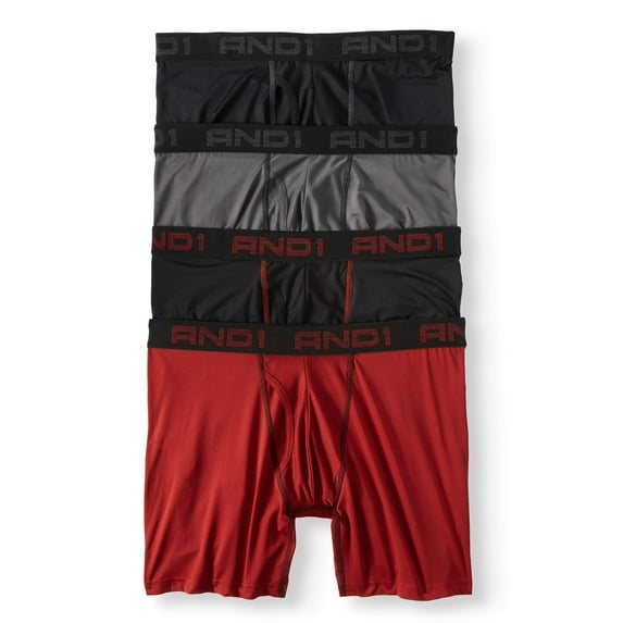 Men's Performance Boxer Briefs with Mesh Fly Pouch, 4-Pack