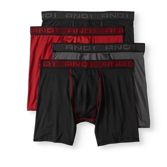 Men's Performance Boxer Briefs with Mesh Fly Pouch, 4-Pack