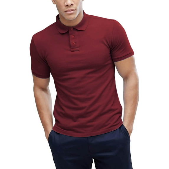 Men's Performance Dry Comfort Polo Shirts Moisture Wicking Athletic