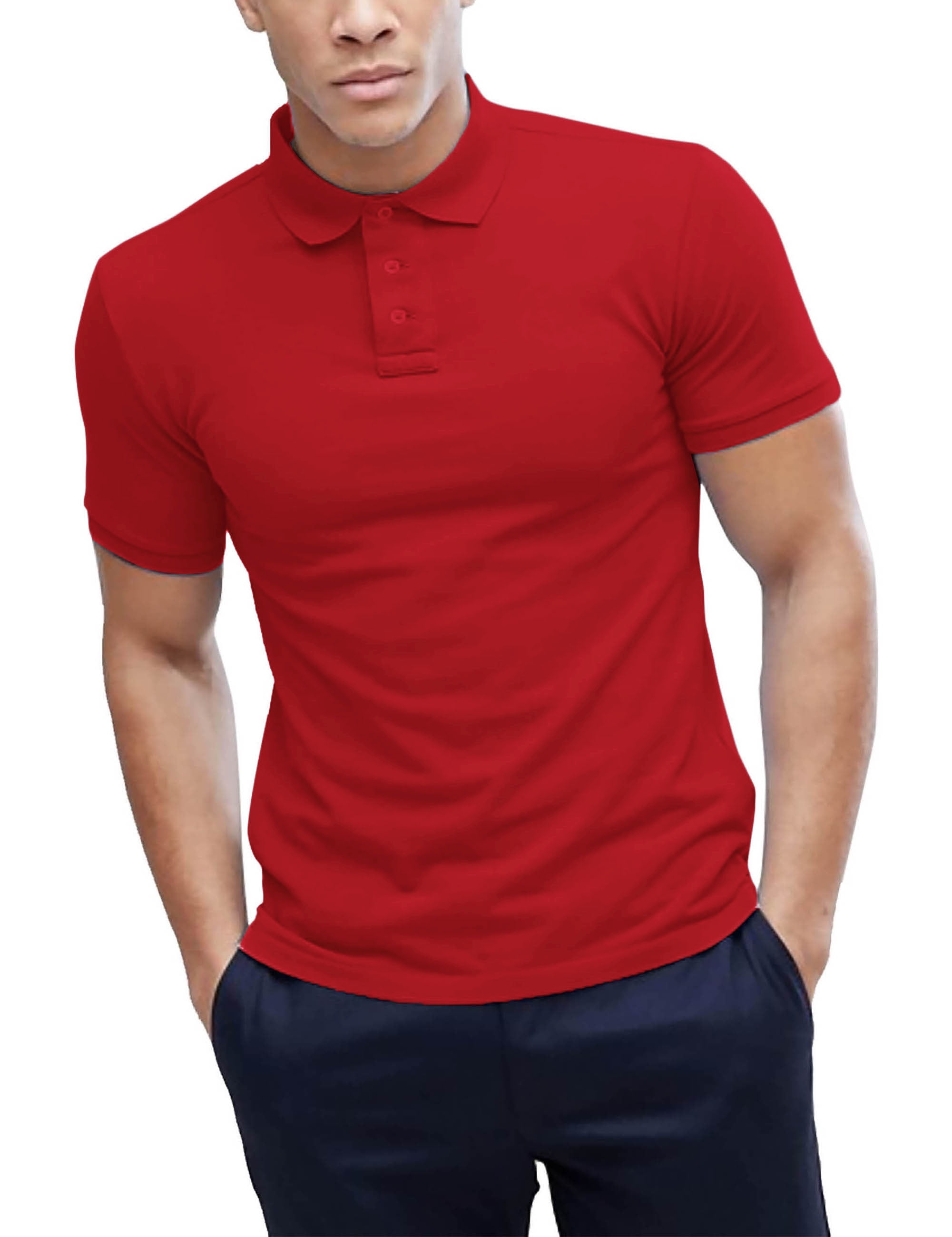 Men's Performance Dry Comfort Polo Shirts Moisture Wicking Athletic ...