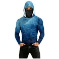 thumbnail image 1 of Men's Performance Fishing Hoodie Shirt Face Mask UPF 50+ Rash Guard Long Sleeve Going Out Shirt, 1 of 5