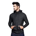 thumbnail image 1 of Men's Performance Full Zip Hoodie Long Sleeve Hood for Athletes, Space Black Color, Extra Extra Large, 1 of 6
