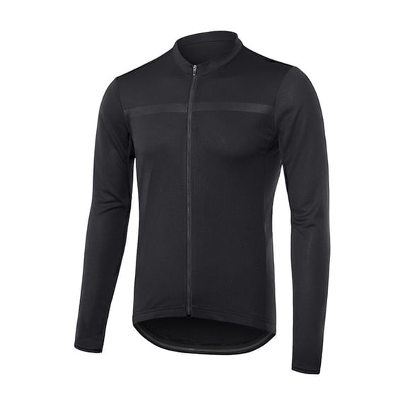 Men's Performance Full Zipper Long Sleeve Riding MTB Athletic Sportswear Top