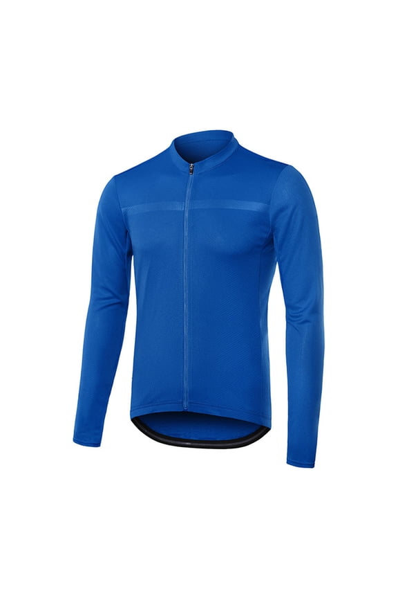 Men's Performance Full Zipper Long Sleeve MTB Road Cycling Athletic Sportswear Top