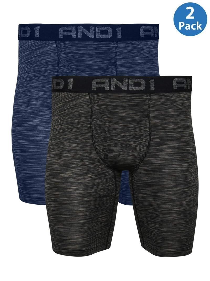 HANES® BOXER BRIEF (2PACK) S Men's Performance Long Length Boxer Brief with Fly Pouch, 2