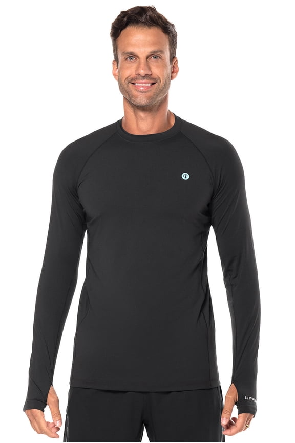 Men's Performance Long Sleeve Sun Shirt - UPF 50+ Sun Protection - Agility in Black