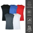 thumbnail image 1 of Men's Performance Moisture Wicking Active Short Sleeve & Muscle Tee (5-Pack), 1 of 7