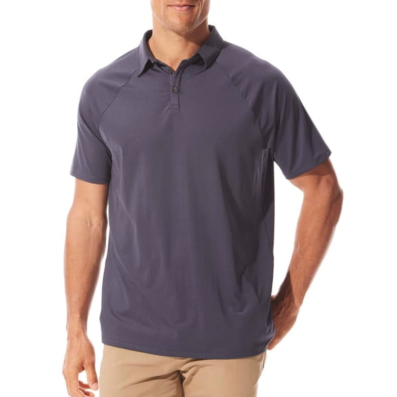 MenÕs Performance Polo Shirt - UPF 50+ Sun Protection - Resort Polo in Charcoal