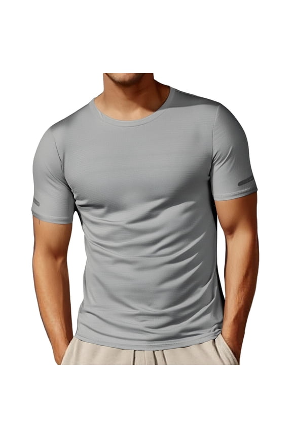 Men's Performance Running T-Shirt Short Sleeve Workout Shirt UPF 50+ Athletic Gym Tee Lightweight Breathable Wicking Activewear Mens T-Shirts Summer Lightweight Tee Tops