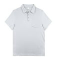 thumbnail image 1 of Men's Performance Shirt Casual Short Sleeve Breathable Bird's Eye Fabric Loose Fit Lapel Design with Pocket for Outdoor Summer Wear Mens Summer Lightweight Pullover Tee Shirts, 1 of 9
