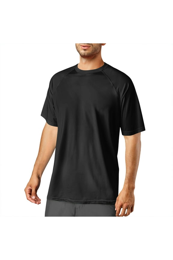 Men's Performance T-Shirt, Quick Dry Workout Shirt with UPF 50+ Sun Protection, Breathable and Stretch Running Shirt for Men