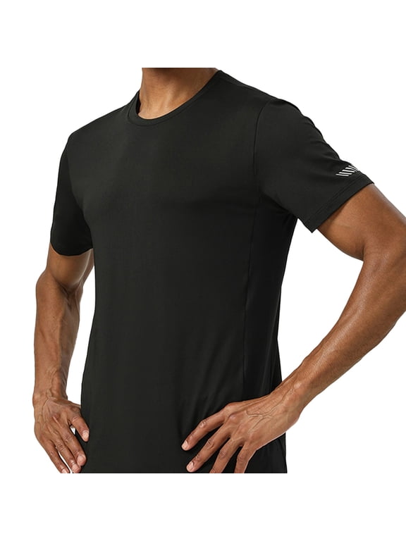 Men's Performance T-Shirts for Active Breathable Casual Wear Lightweight Stretchable Crew Neck Tops for Daily Use Mens T-Shirts Full Sleeve T Shirts Cotton Army Green Black and Grey
