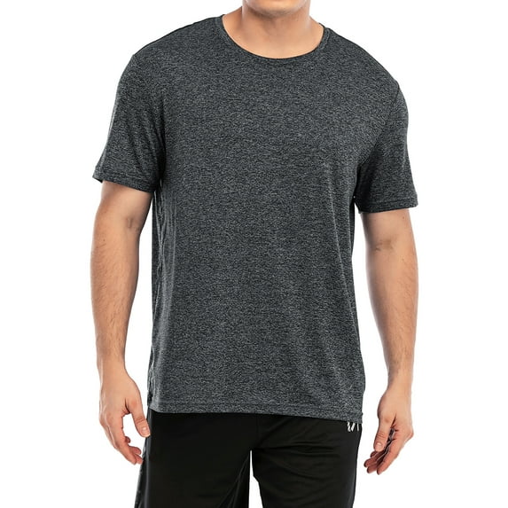 Men Sport Shirt Quick Dry Sport Compression Round Collar T-shirt Gym Fitness Shirt Short Sleeved Tops Tight