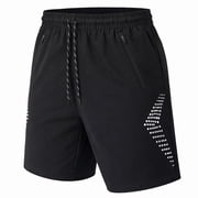 Mens Performance Training Shorts With Zipper Pockets Sizes, S to 2XL