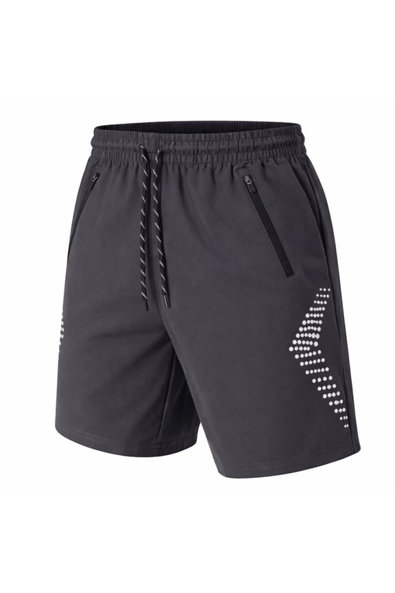 Men's Performance Training Shorts With Zipper Pockets (Sizes, S to 2XL)