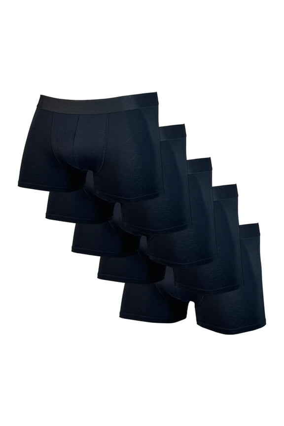 Men's Performance Underwear Boxer Briefs Soft Comfortable Bamboo Viscose Underwear for Men 5 - Pack(Black,M)