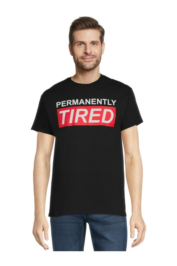 Men's Permanently Tired Short Sleeve Graphic Tee