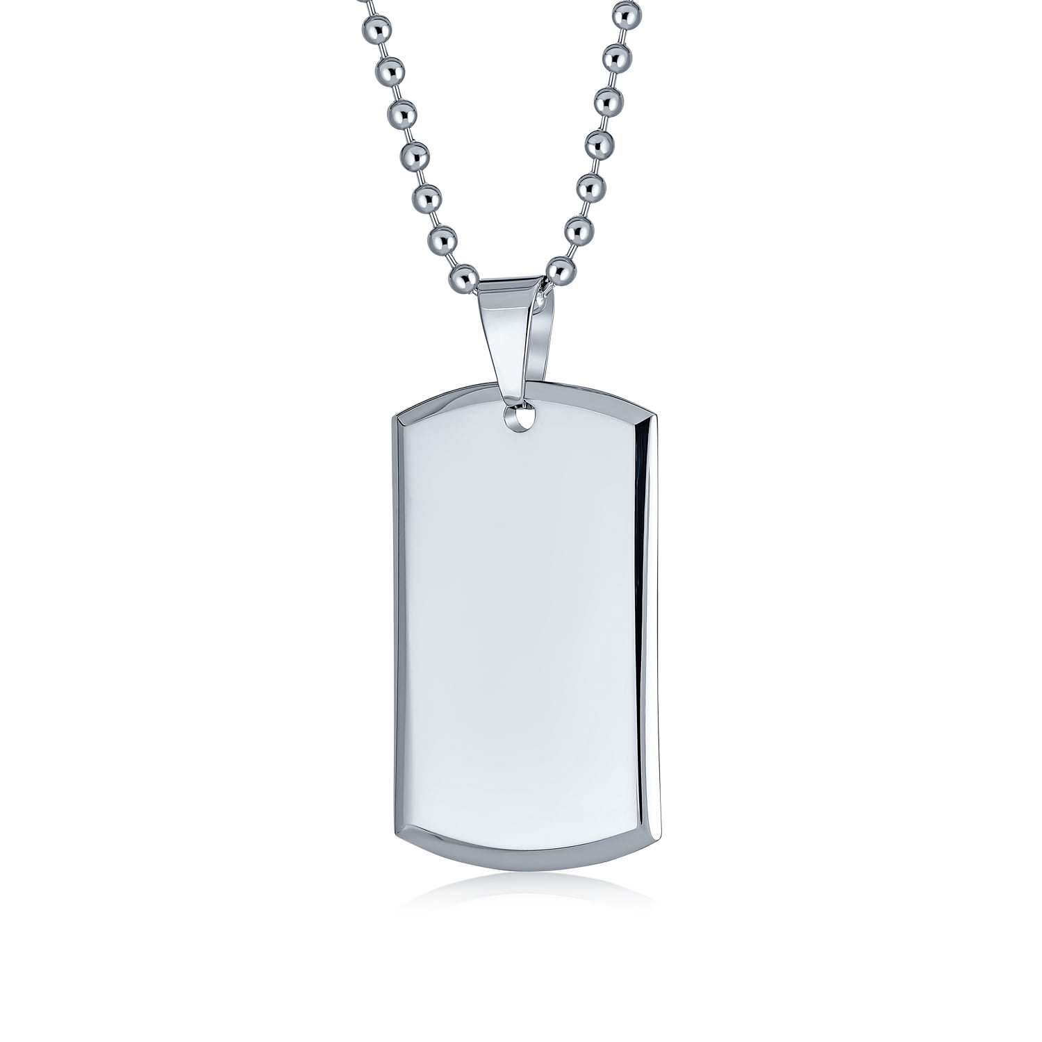 Engraved Dog Tags Necklace in Stainless Steel - MYKA