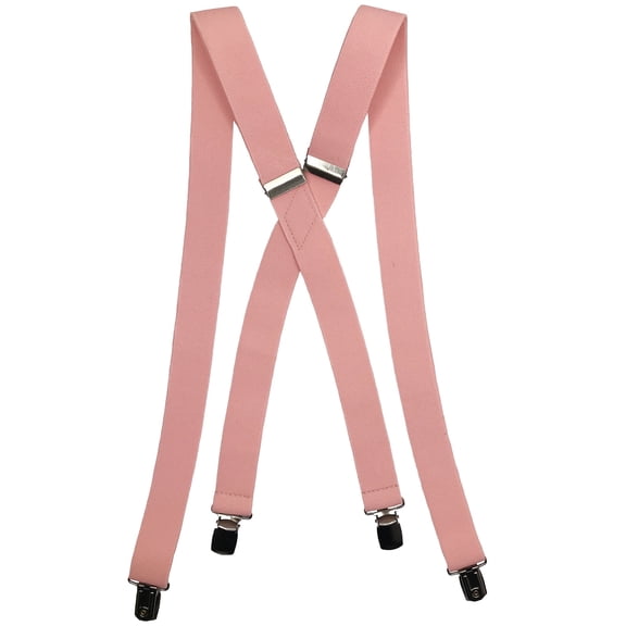 Men’s Petal Peach Suspenders by Spencer J’s Signature Satin Collection