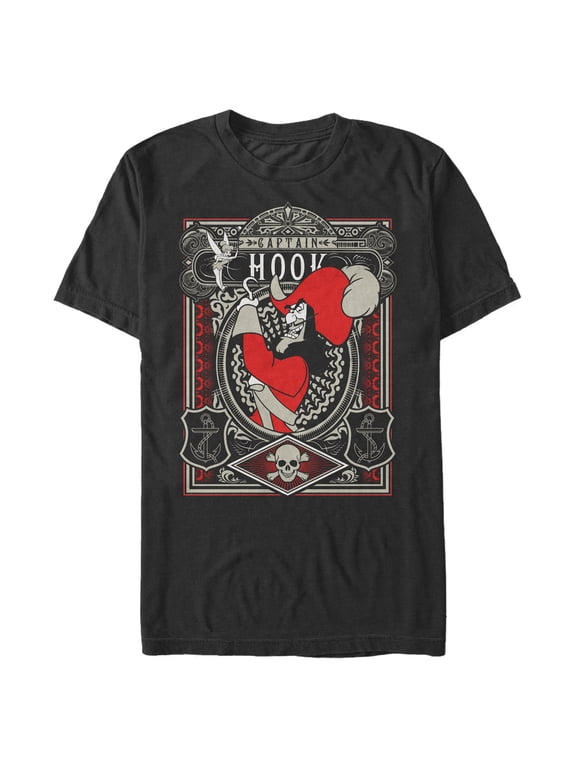 Men's Peter Pan Captain Hook Poster Graphic T-Shirt