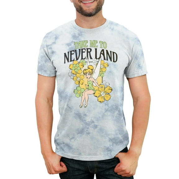 Men's Peter Pan Floral Take Me to Never Land  Graphic T-Shirt