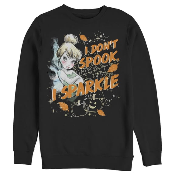Men's Peter Pan Halloween I Don't Spook I Sparkle Sweatshirt Black Large
