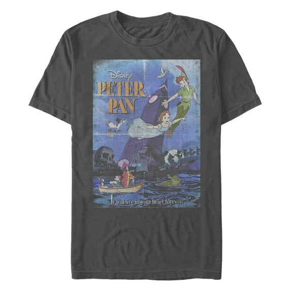 Men's Peter Pan Live Forever Poster Graphic T-Shirt