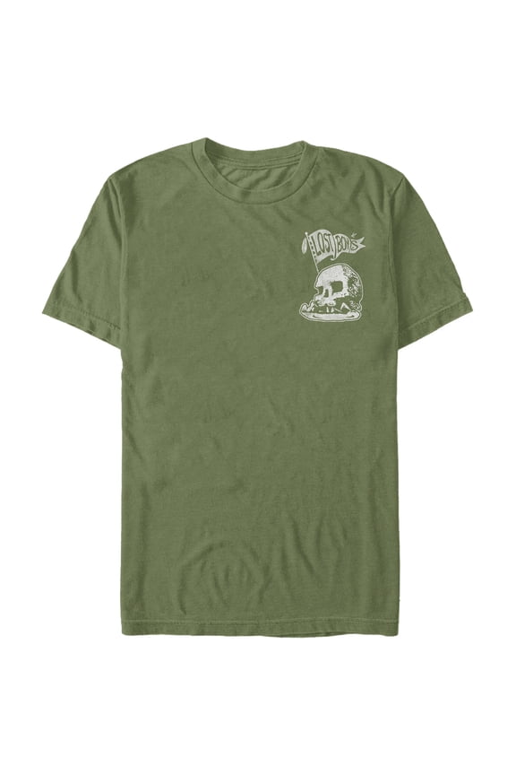 Men's Peter Pan Lost Boys Badge Graphic Tee Military Green Large