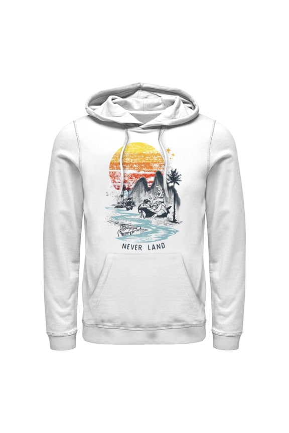 Men's Peter Pan Never Land Sunset  Pull Over Hoodie