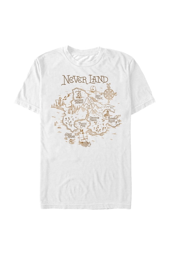 Men's Peter Pan Neverland View  Graphic Tee White 3X Large