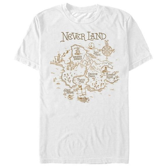 Men's Peter Pan Neverland View Graphic Tee White Small