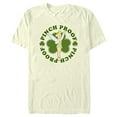 thumbnail image 1 of Men's Peter Pan St. Patrick's Day Pinch Proof Tinkerbell  Graphic Tee Beige Small, 1 of 4