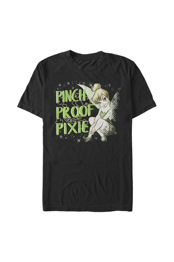 Men's Peter Pan St. Patrick's Day Tinkerbell Pinch Proof Pixie Graphic T-Shirt