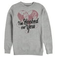 thumbnail image 1 of Men's Peter Pan Valentine's Day Captain Hook I'm Hooked on You  Sweatshirt Athletic Heather Small, 1 of 4
