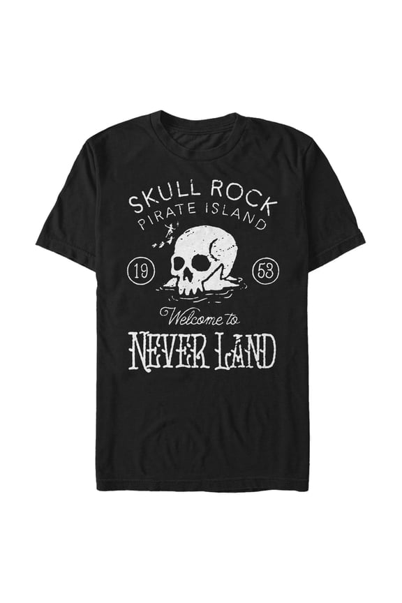 Men's Peter Pan Welcome to Pirate Island  Graphic Tee Black 4X Large