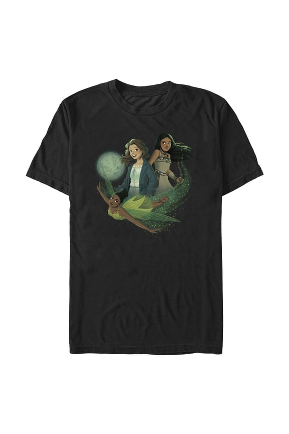 Men's Peter Pan & Wendy Girls Animated Graphic Tee Black Large