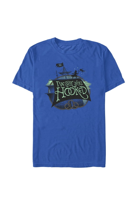 Men's Peter Pan & Wendy I've Got You Hooked Graphic Tee Royal Blue 3X Large
