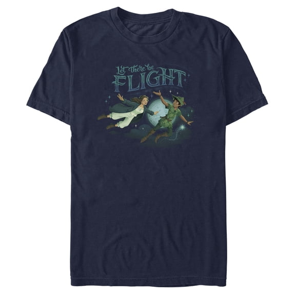 Men's Peter Pan & Wendy Let There be Flight Graphic Tee Navy Blue 2X Large