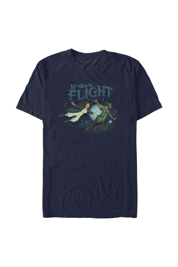 Men's Peter Pan & Wendy Let There be Flight Graphic Tee Navy Blue 2X Large