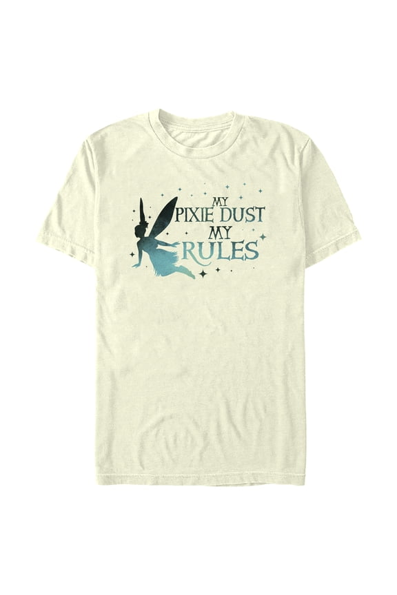 Men's Peter Pan & Wendy Tinker Bell My Pixie Dust My Rules Graphic Tee Beige Small
