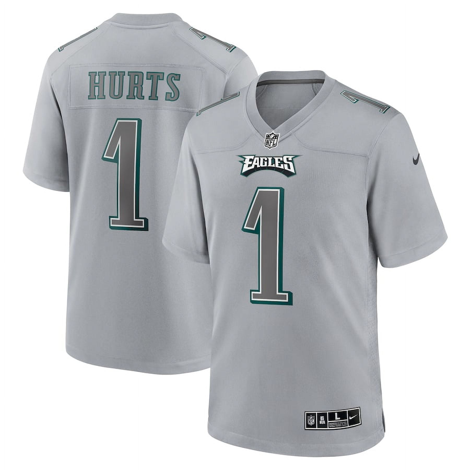 Men's Philadelphia_Eagles Jalen Hurts Gray Atmosphere Fashion Game