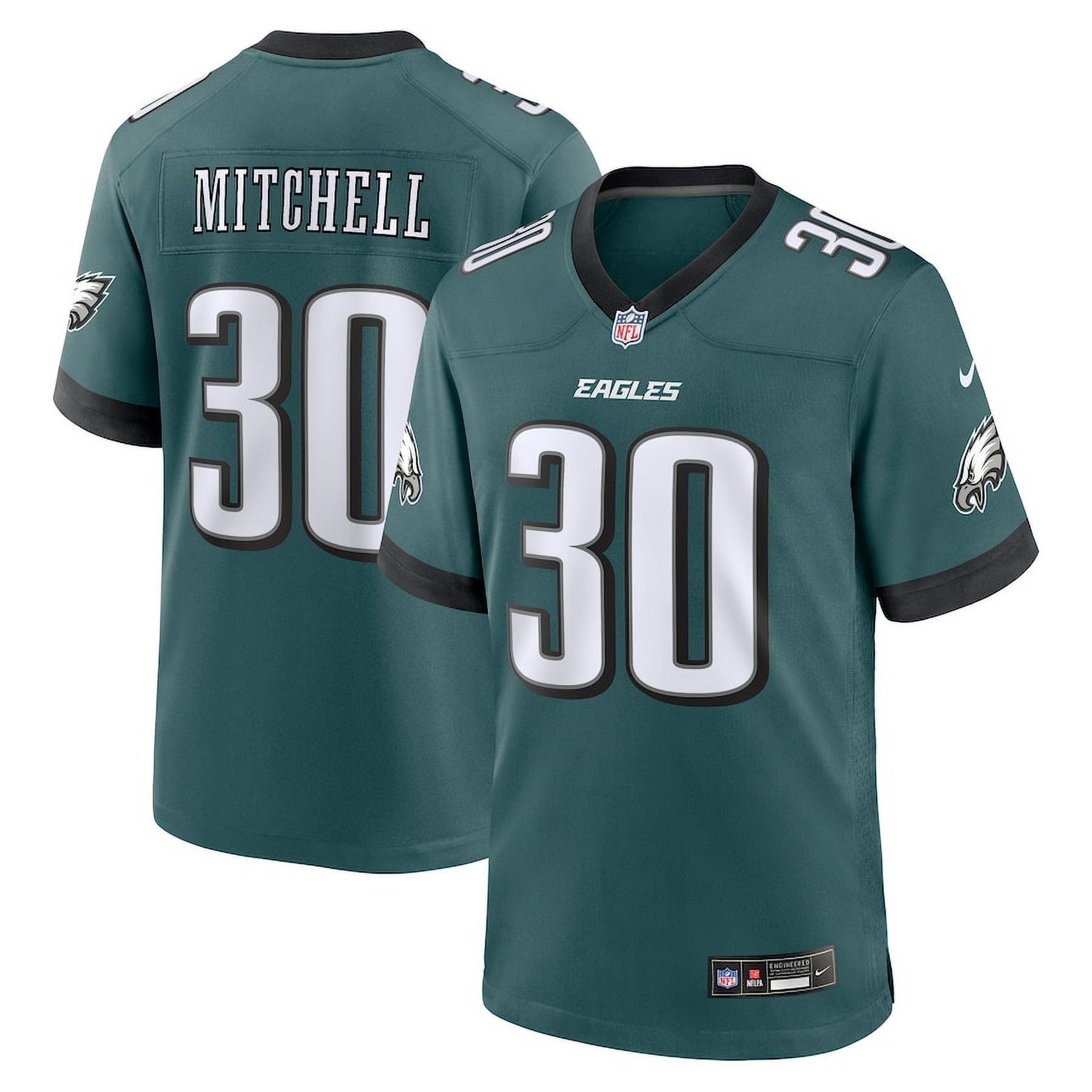 Men's Philadelphia_Eagles Quinyon Mitchell Midnight Green 2024 NFL