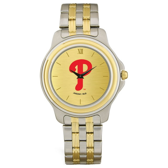 Men's  Philadelphia Phillies Gold Dial Two-Tone Wristwatch