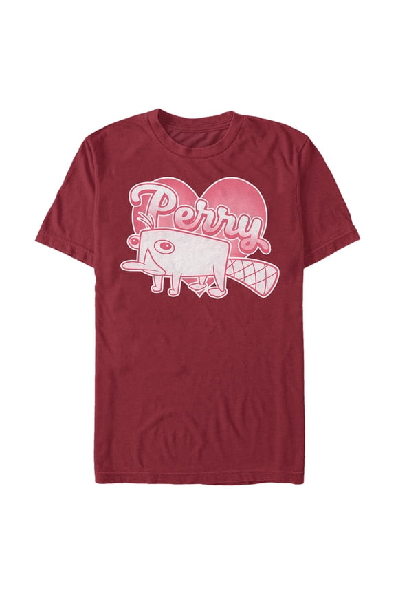 Men's Phineas and Ferb Perry Love Graphic Tee Cardinal Small