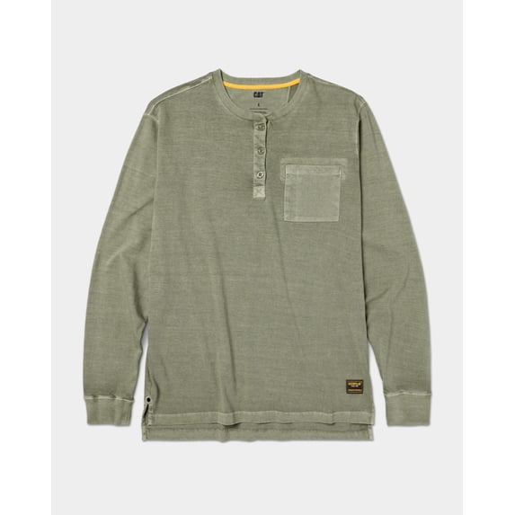Men's Pigment Dyed Long Sleeve Henley | CAT® WORKWEAR