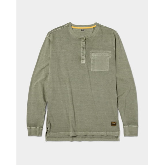 Men's Pigment Dyed Long Sleeve Henley | CAT® WORKWEAR